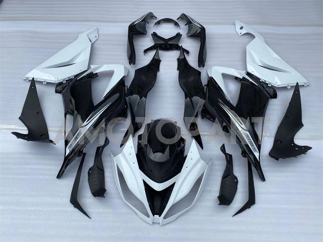 Amotopart Kawasaki ZX6R 636 2013-2018 Black&White Fairing Kit