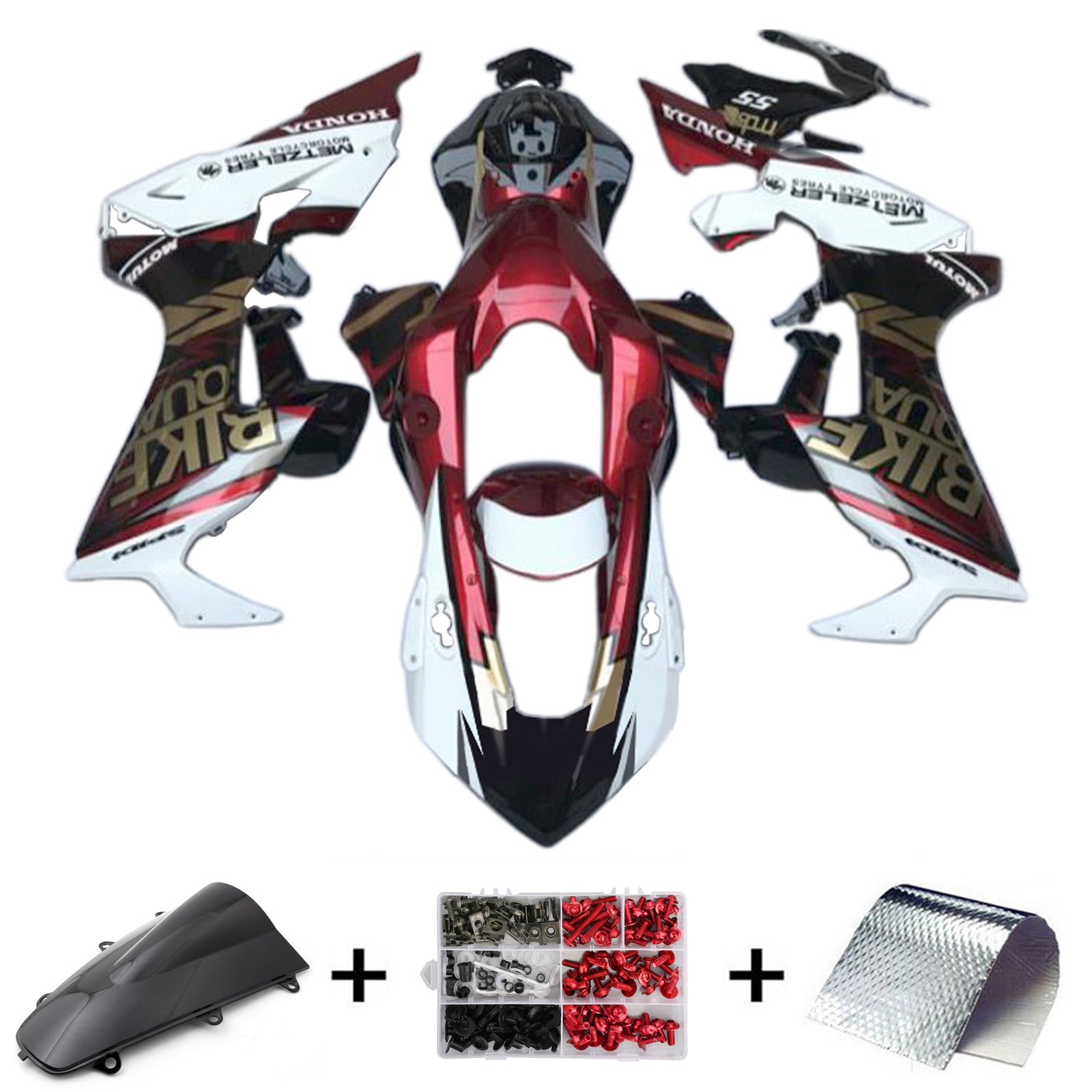 Kit carena Amotopart 2017-2023 CBR1000RR Honda rosso e bianco