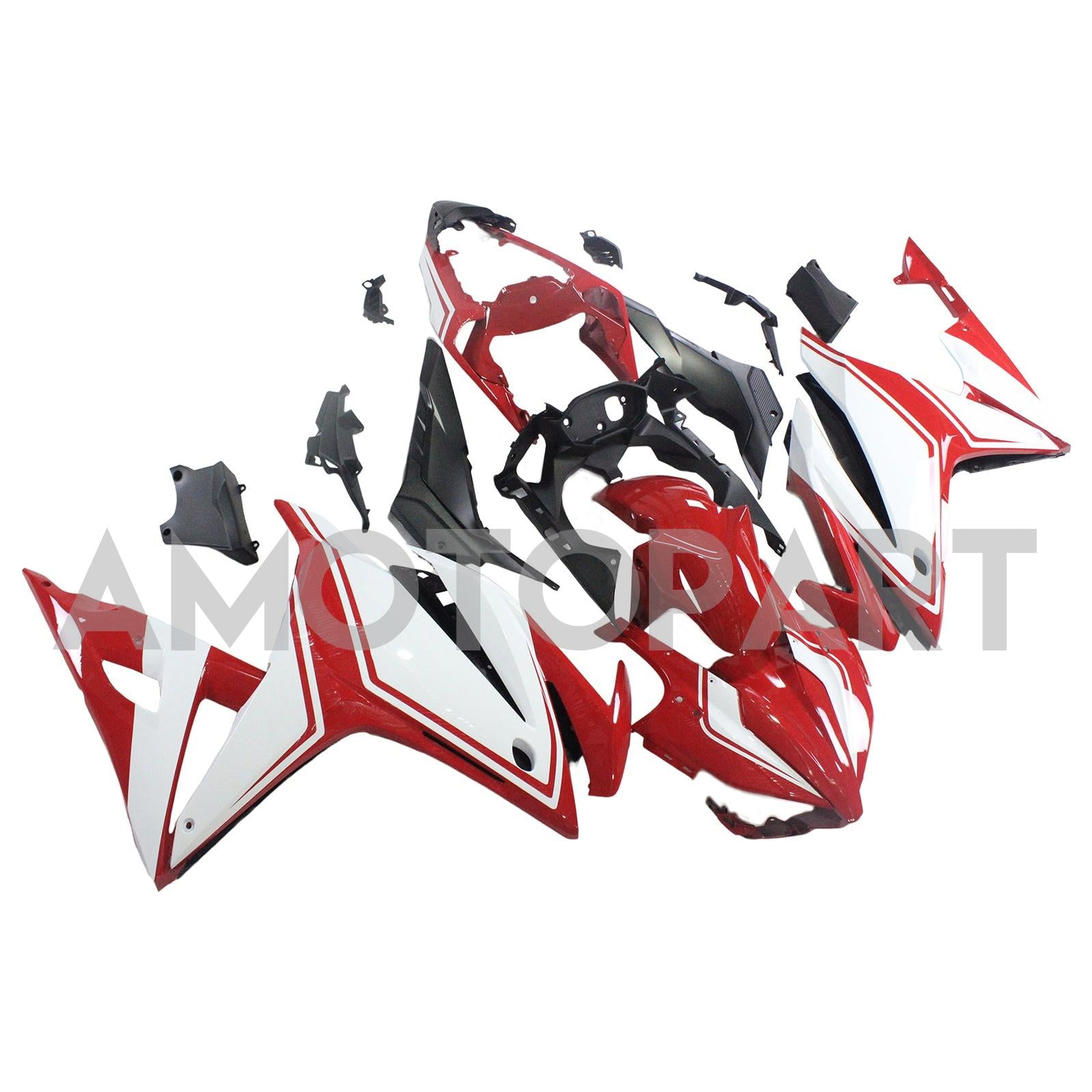 Amotopart 2016-2018 CBR500R ホンダ レッド&ホワイト フェアリングキット