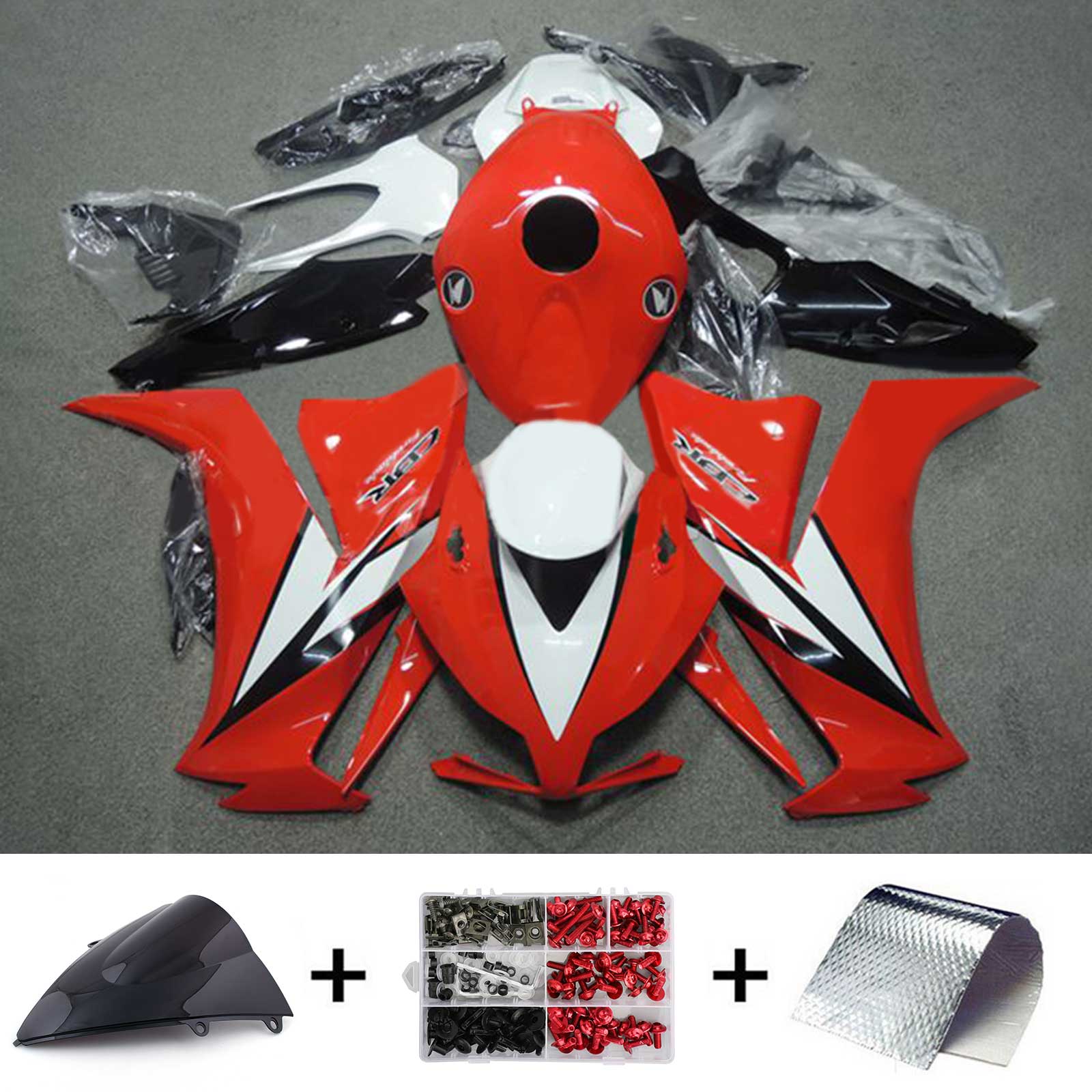 Amotopart 2012-2016 CBR1000RR Honda Kit de carenado rojo