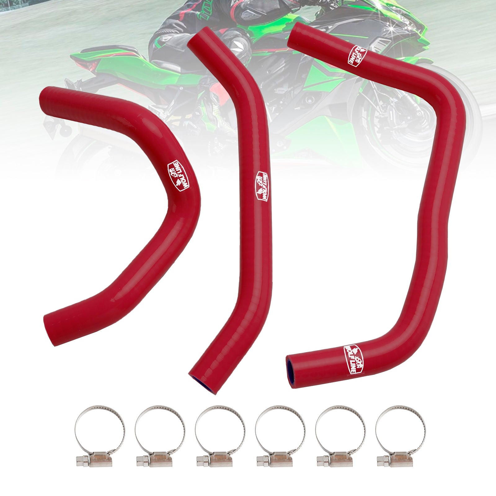 23-24 Kawasaki ZX4R ZX-4RR Silicone Radiator Coolant Hose Kit