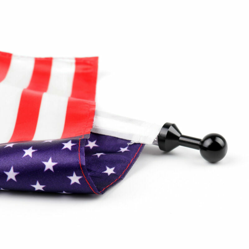 Custom Motorcycle Side Flag Mount Pole TZ AU5 Rear Flag USA Black