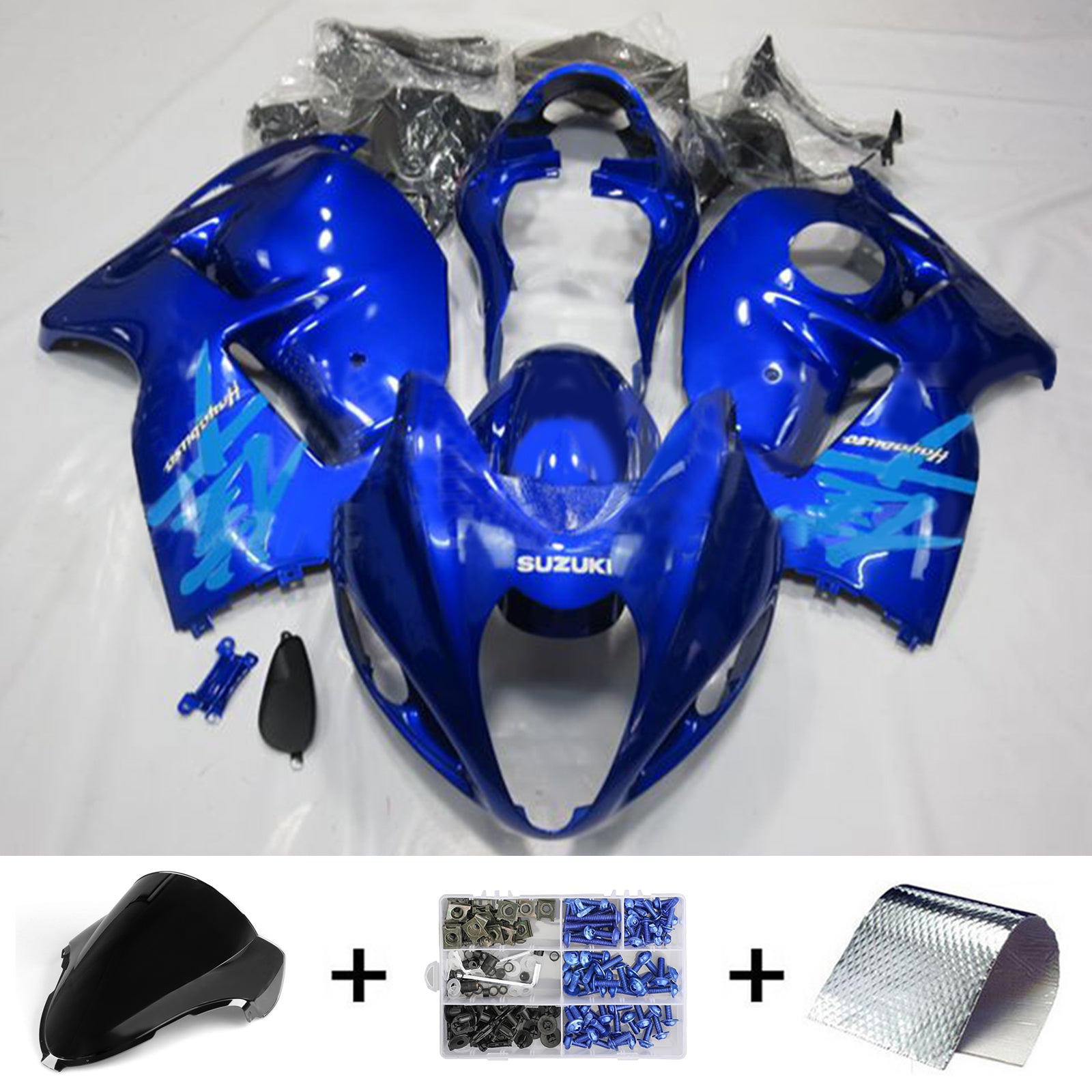 射出フェアリングキットボディワークプラスチック ABS スズキ隼 GSX1300R 1999-2007