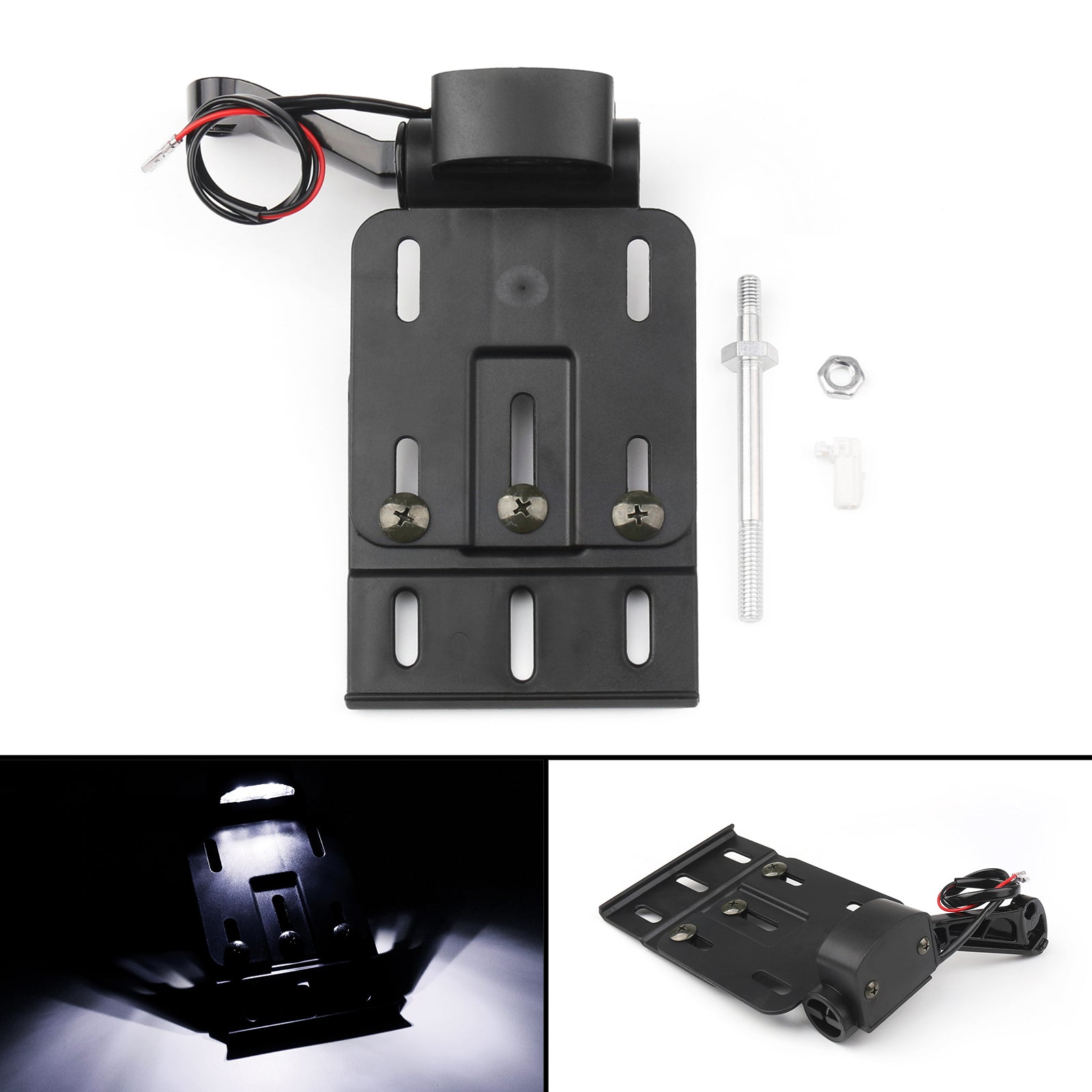 06-11 Harley Sportster 1200 XL1200L LED Side Mount License Plate Light Black