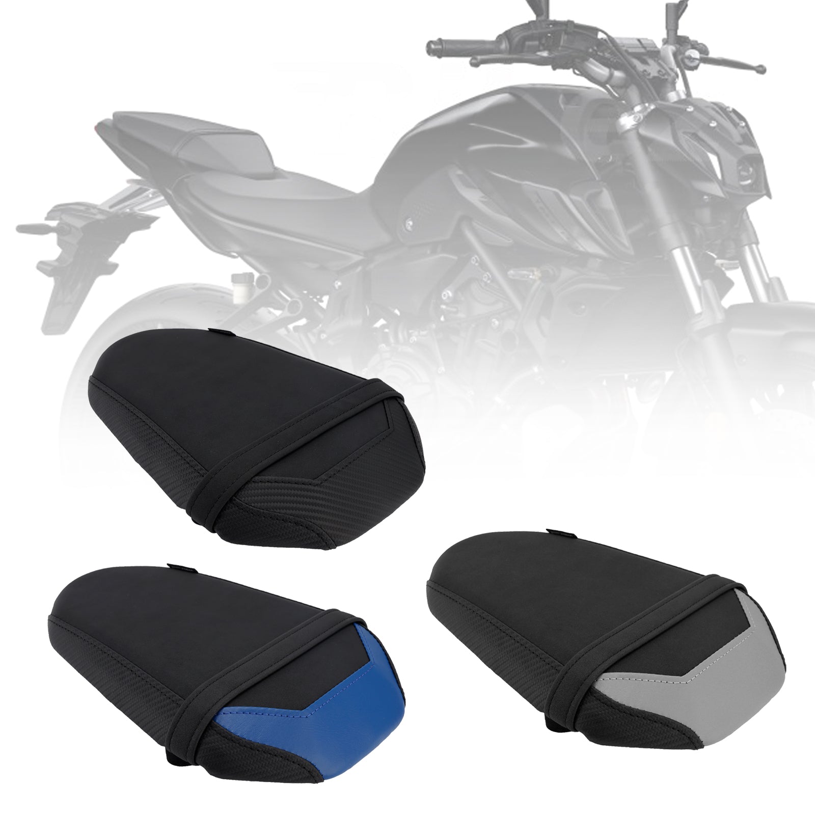 2025+ Yamaha Mt-07 Fz-07 Rear Passenger Seat Cushion Pillion Flat Black