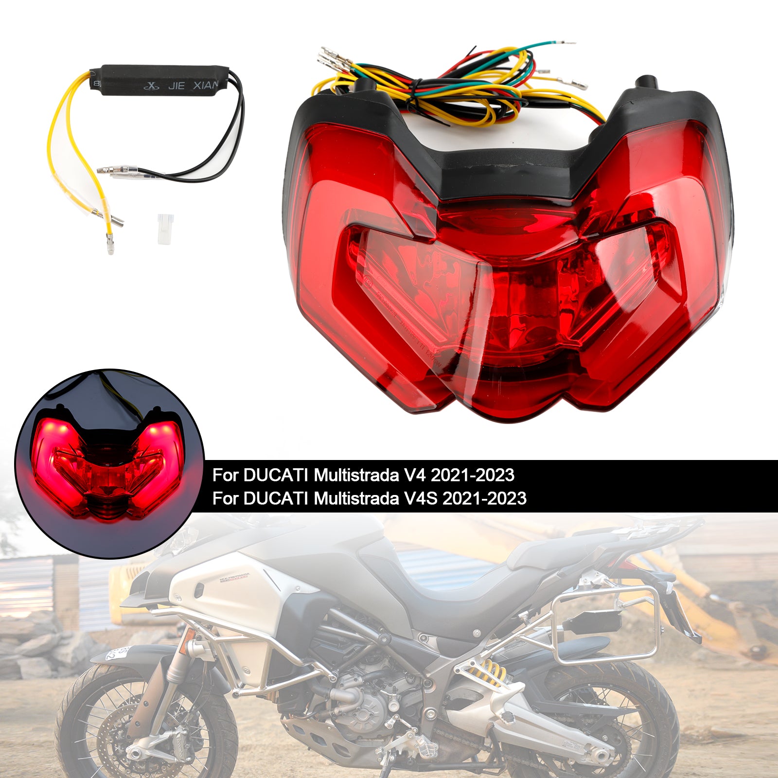 Feu arrière clignotants intégrés pour DUCATI Multistrada V4S V4 110 21-23