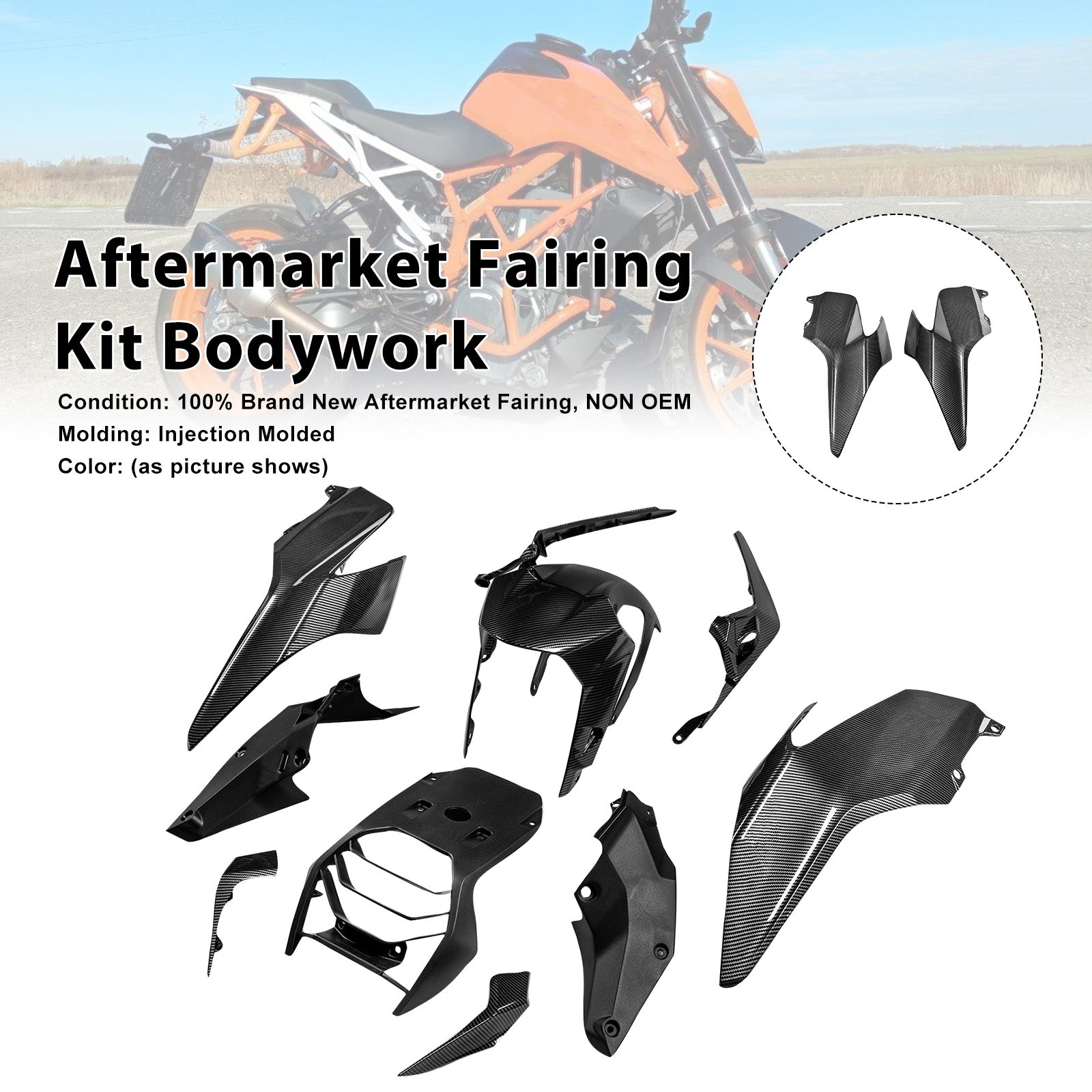 Amotopart 2017-2023 Duke 390 Fairing Kit