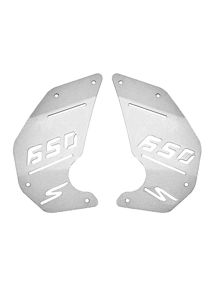 Piastra laterale motore Copertura pannello CNC Argento per Kawasaki Vulcan S En650 Vn650 15-22