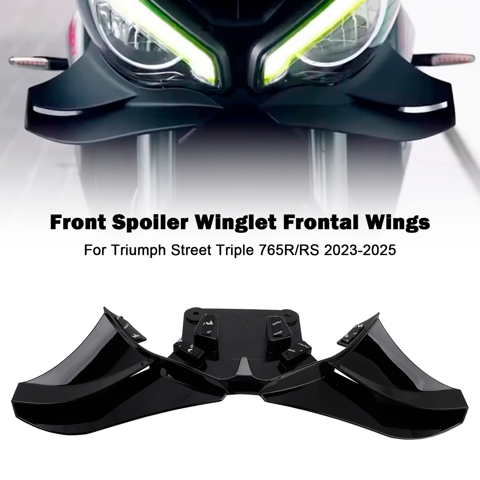 2023-2025 Street Triple 765R/RS Front Spoiler Winglet Frontal Wings