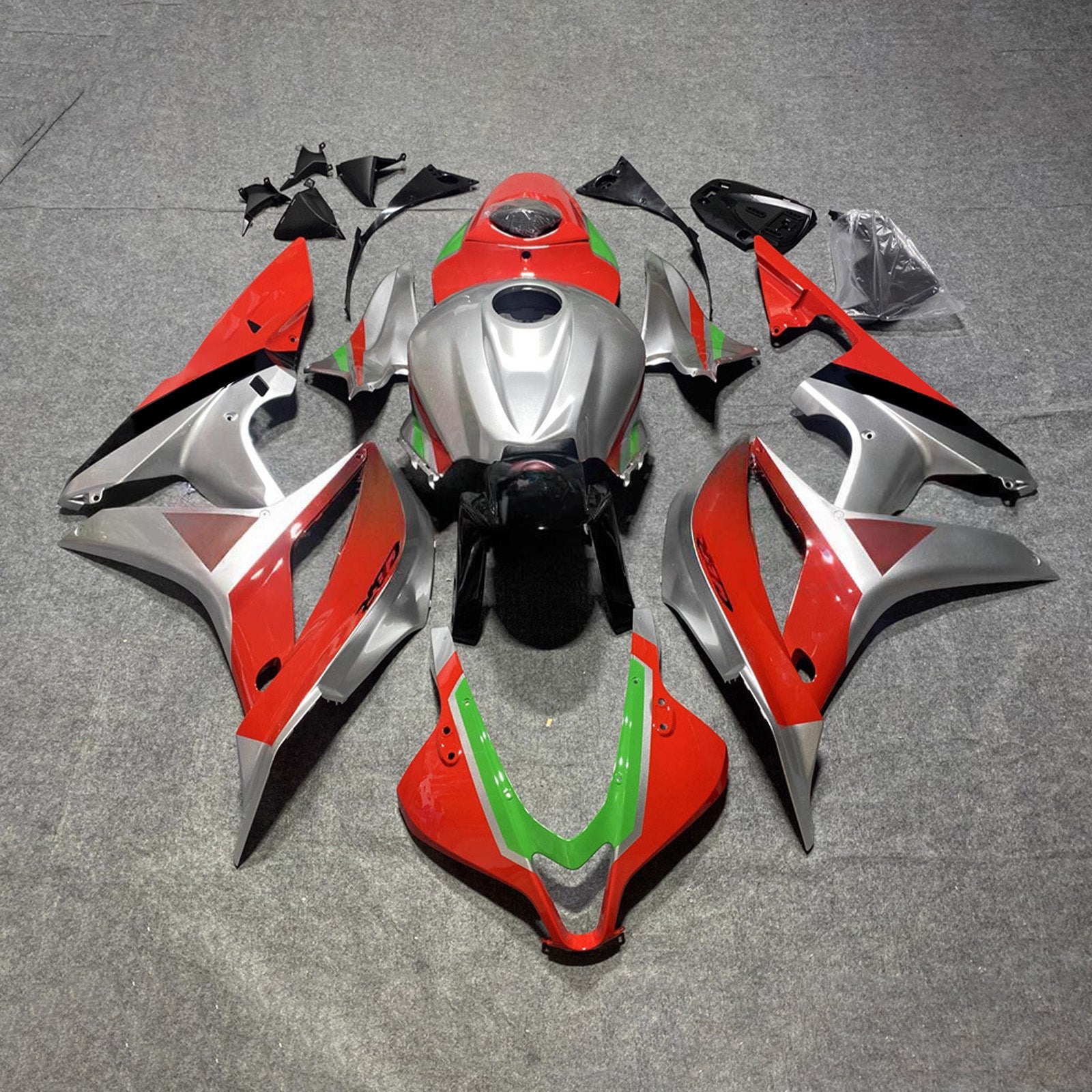 Amotopart 2009-2012 Honda CBR600RR Red/Silver Fairing Kit