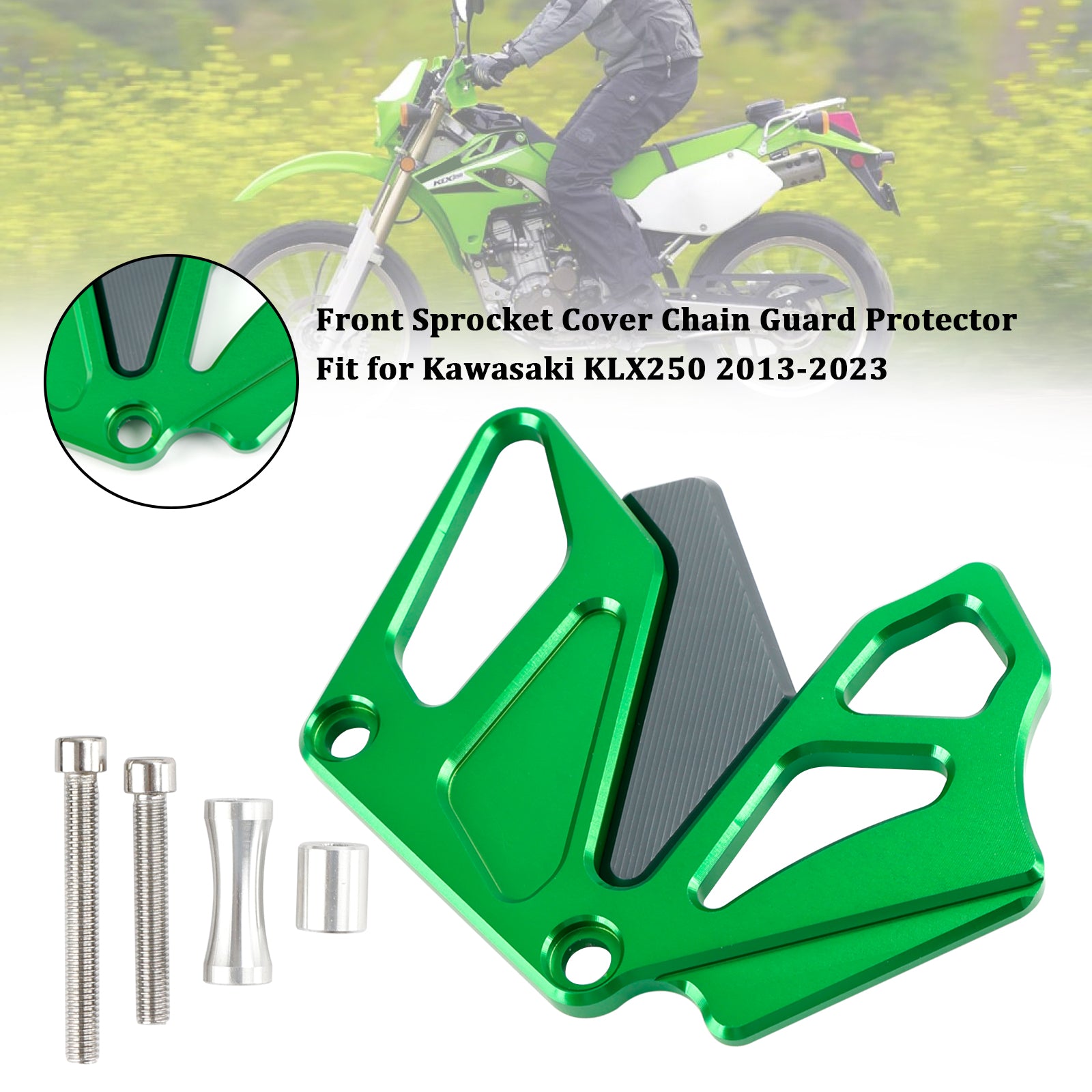 Vordere Kettenradabdeckung Kettenschutz für Kawasaki KLX250 2013–2023