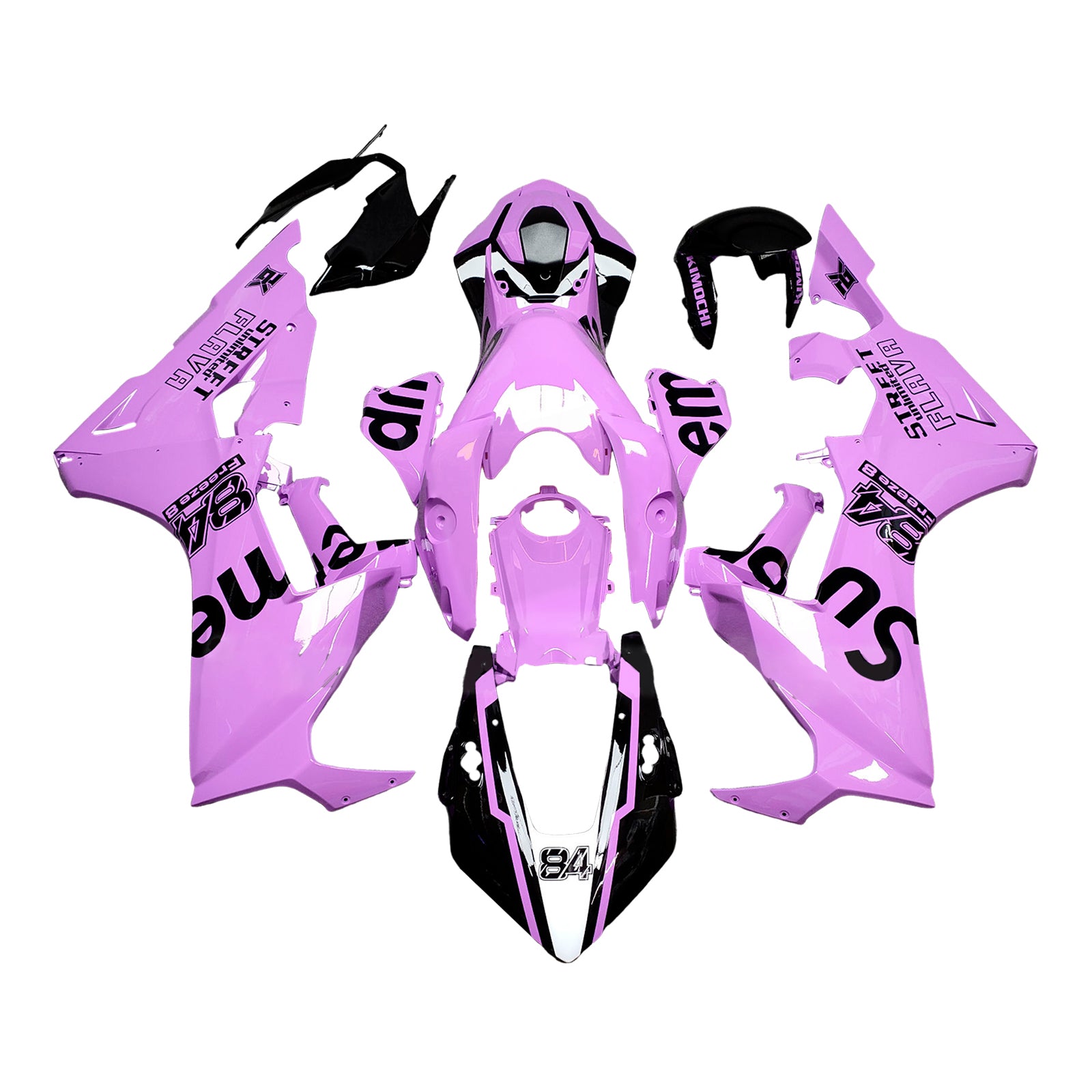 Amotopart 1999-2007 Suzuki Hayabusa GSX1300R Kit de carénage violet léger