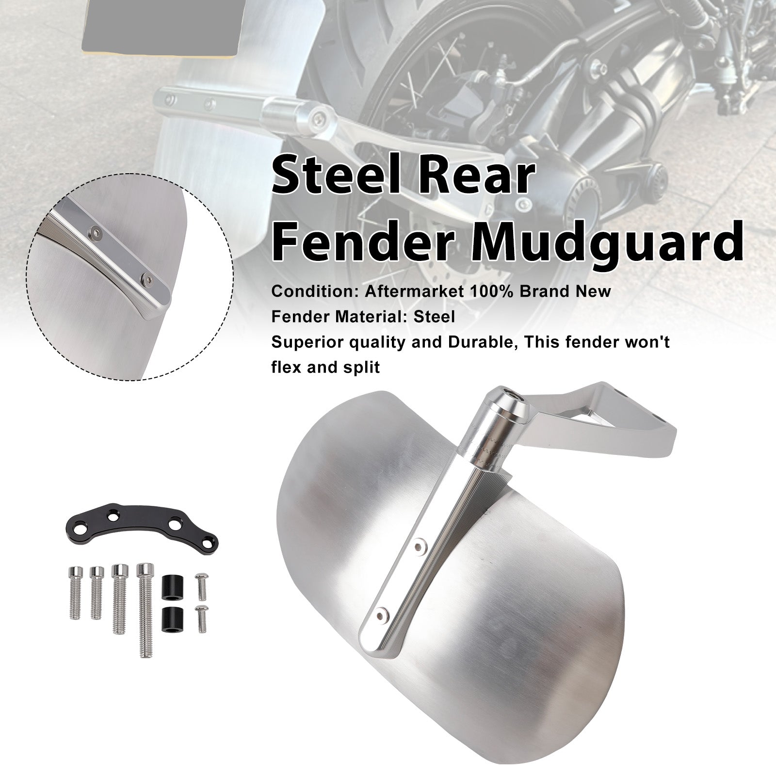Garde-boue arrière en acier pur pour BMW R12 R12S R nineT Scrambler