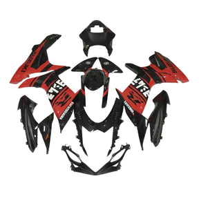 Amotopart 2011-2024 K11 GSXR 600/750  Suzuki Red&Black Style2 Fairing Kit