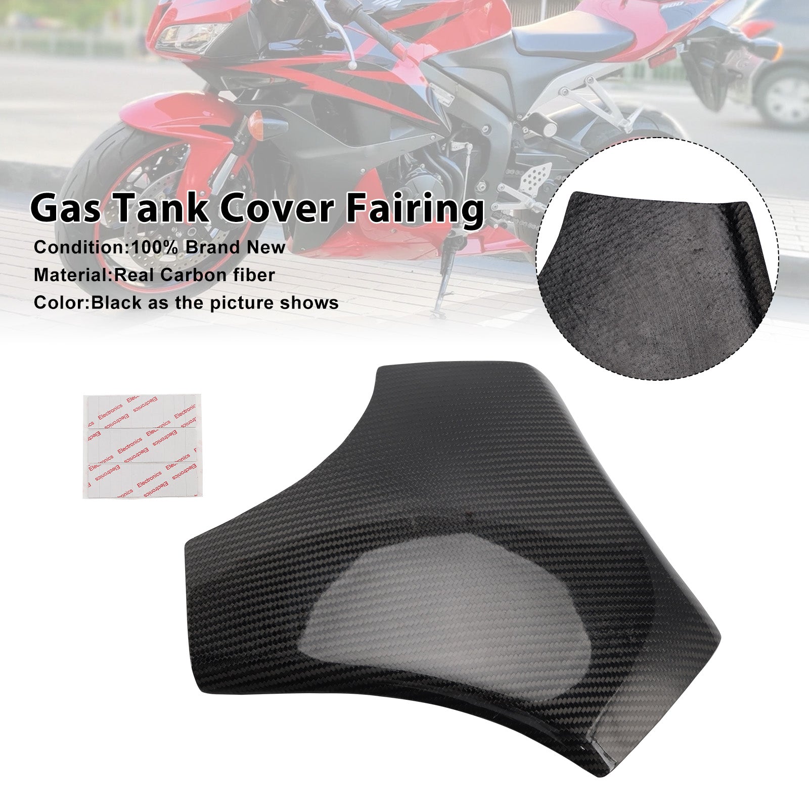Honda CBR600RR 2007-2012 Real Carbon Fiber Tank Cover Fairing