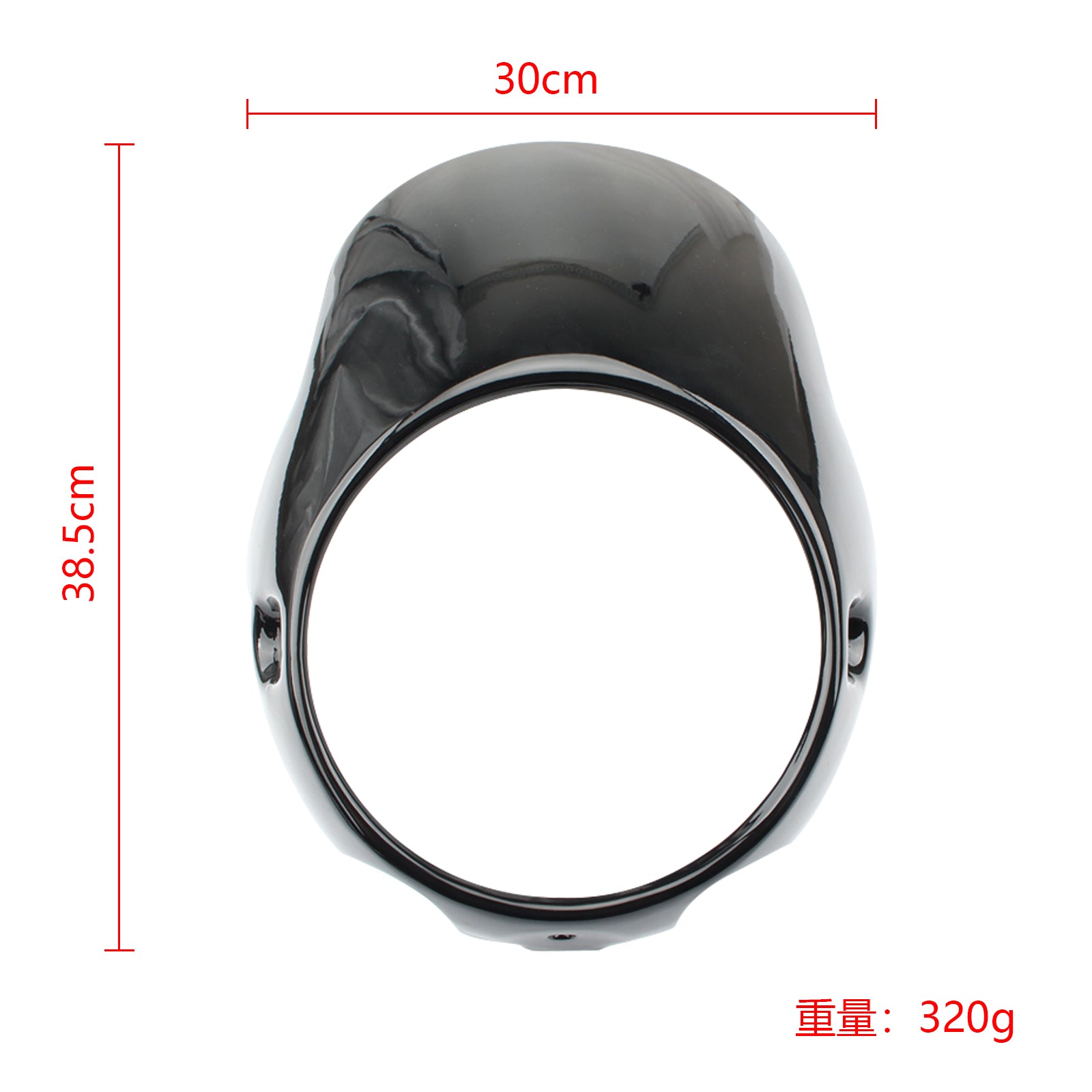CB150 Bonneville T100 Monster Scheinwerferverkleidung Windschutzscheibenabdeckung glänzend schwarz