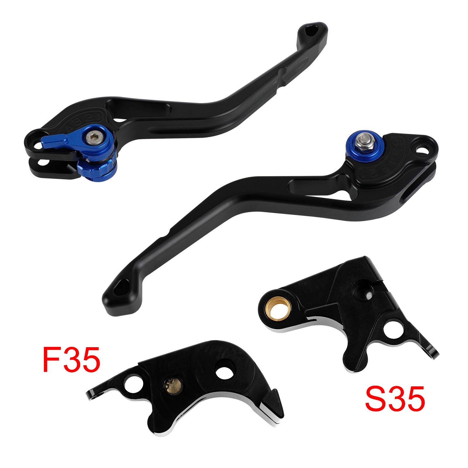 05-06 Blå Suzuki GSXR600 06-10 GSXR1000 NY kortkoblingsbremsehåndtag