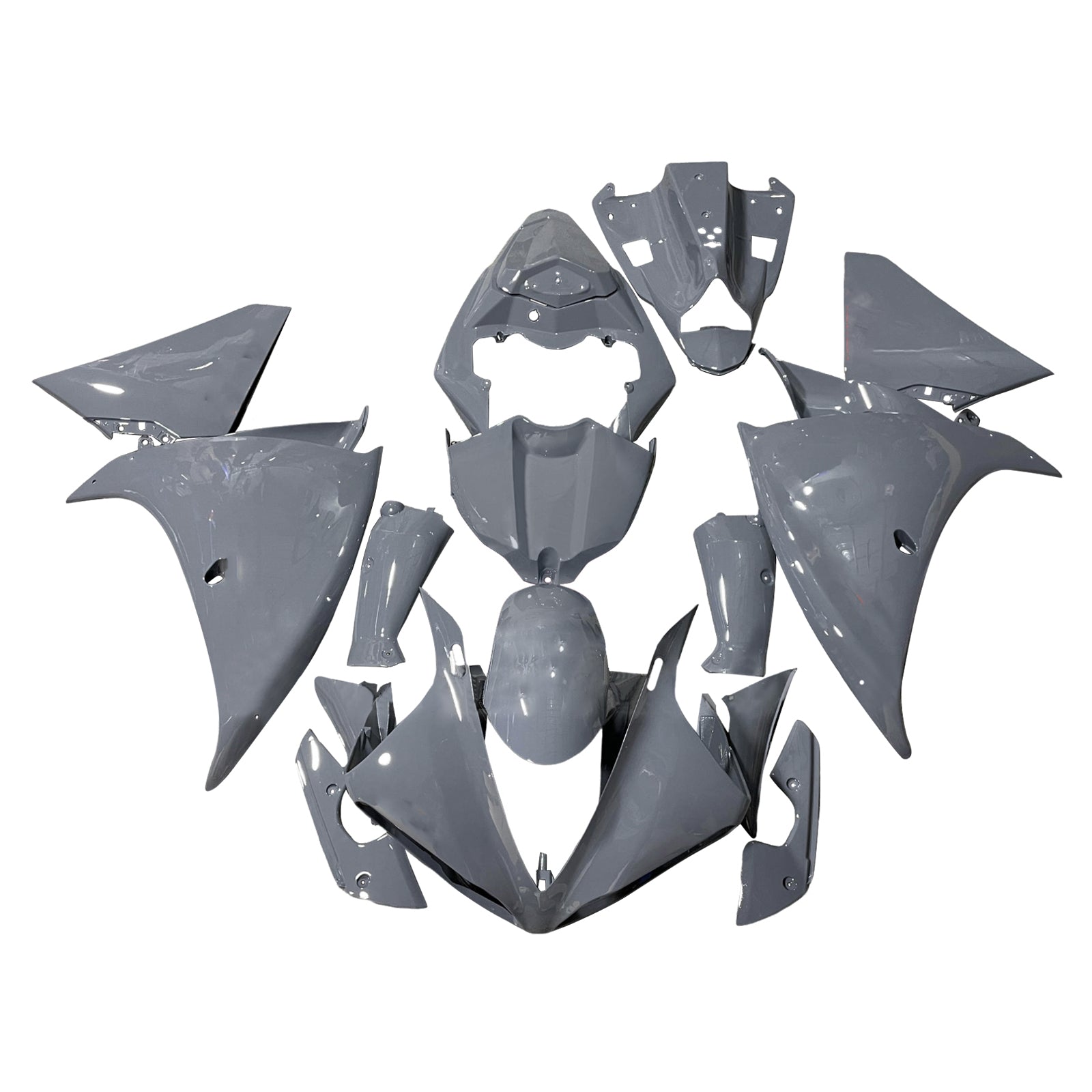 Amotopart 2009-2011 Yamaha YZF-R1 Grey Fairing Kit
