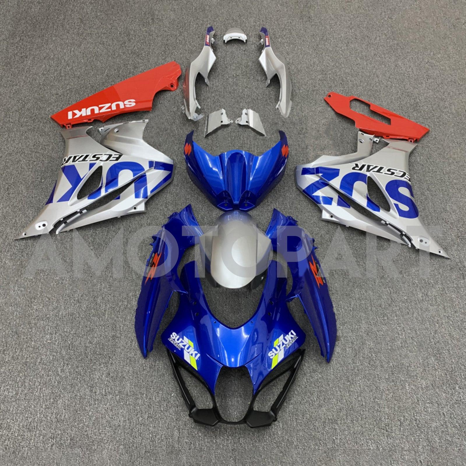 Amotopart 2017-2025 K17 GSXR1000 Suzuki Silver&Blue Fairing Kit