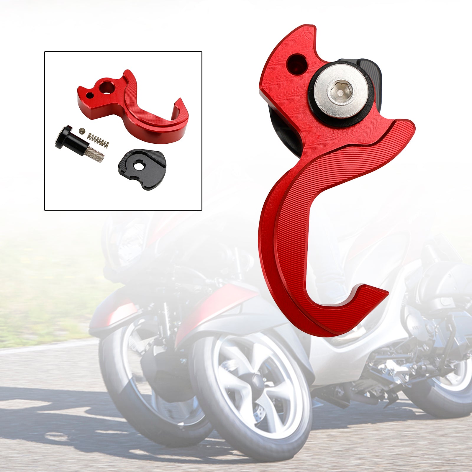 Holder Helmet Hooks Bracket Red For Yamaha Tricity 125 2014-2021 155 2016-2023