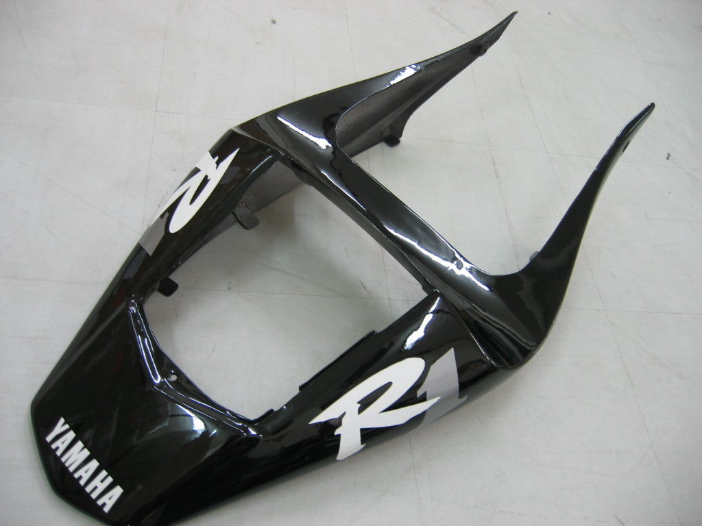 Amotopart 2000-2001 Yamaha YZF 1000 R1 Gloss Black with Logo Fairing Kit