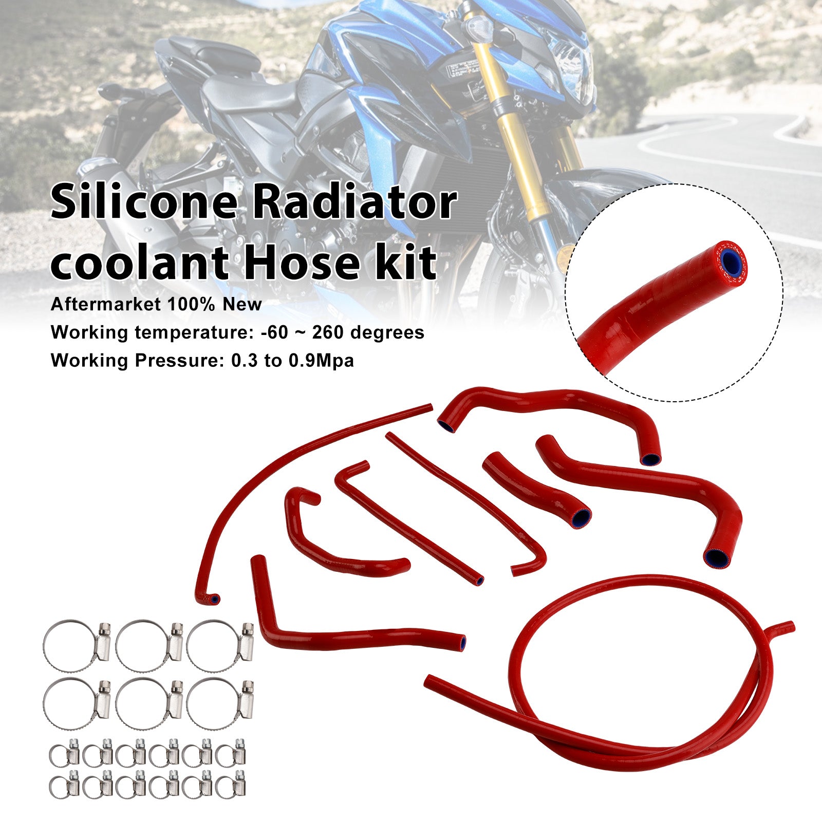 17-25 Suzuki GSX-S750 /Z 20 Silicone Radiator coolant Hose kit