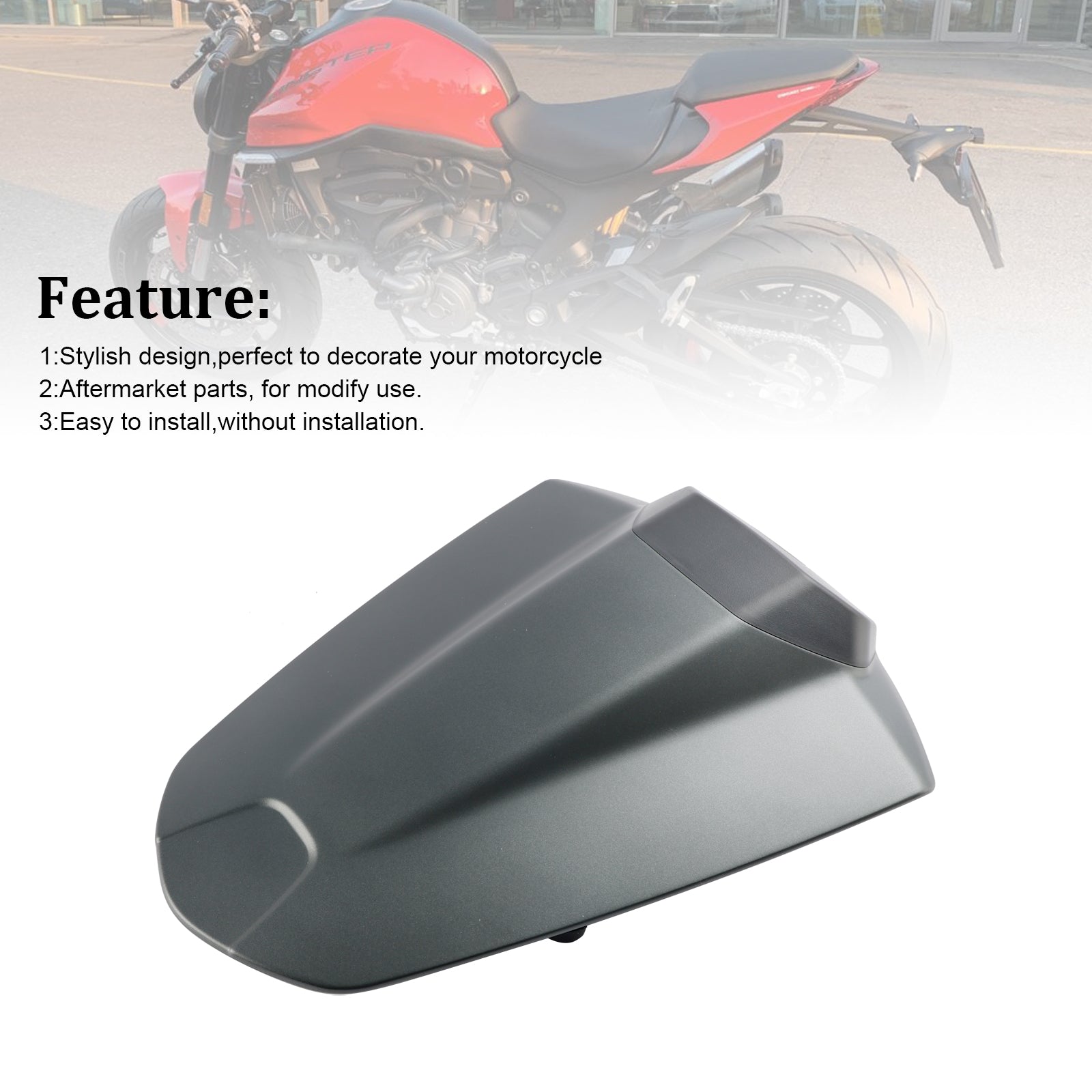 21-24 Ducati Monster 950 937 Housse de siège arrière Capot de carénage