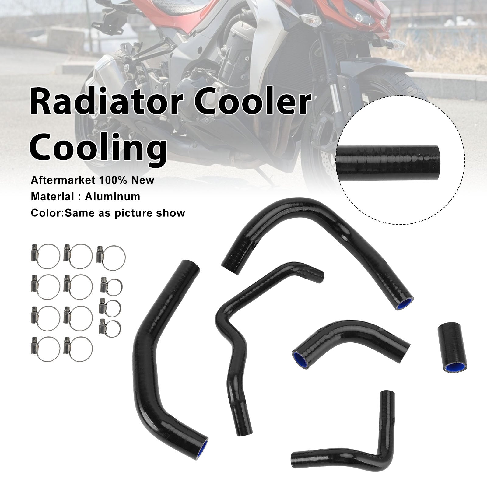 Kawasaki Z1000 Z1000SX Z1100 Silicone Radiator coolant Hose kit