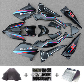 Amotopart 2012-2014 T-Max TMAX530 Yamaha Matte Black with Red&Blue Stripe Fairing Kit