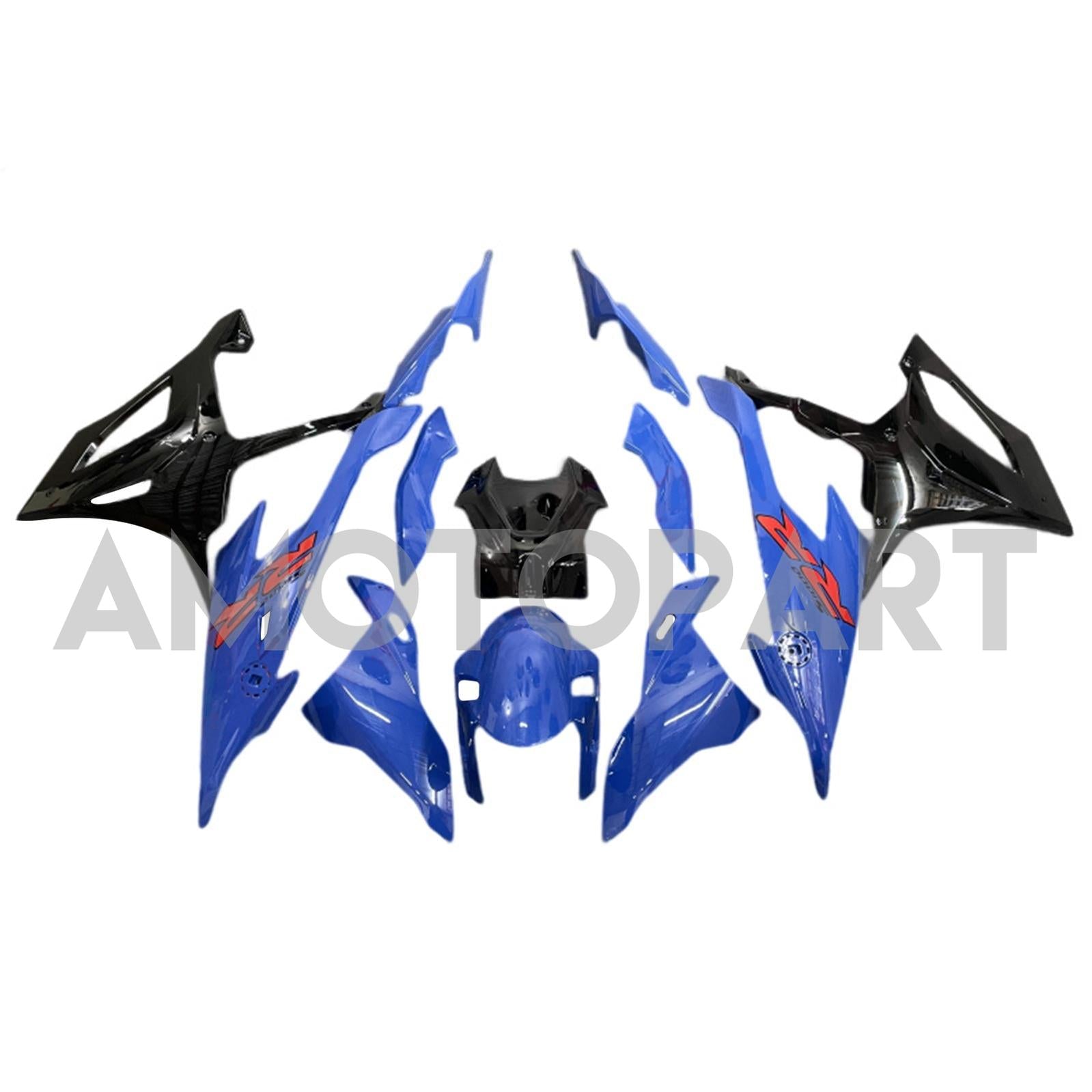 Kit de carenado Amotopart BMW S1000RR 2019-2022 azul y negro