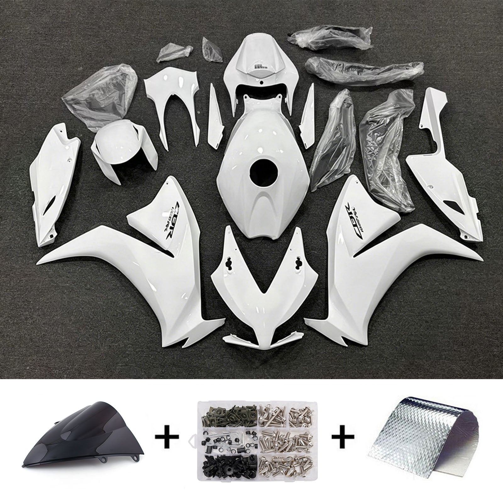 Amotopart 2012-2016 Honda CBR1000RR White Fairing Kit
