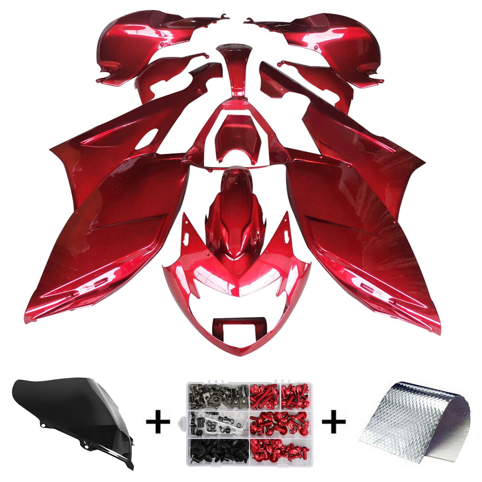 Amotopart 2005-2010 BMW K1200S Kit de carénage rouge