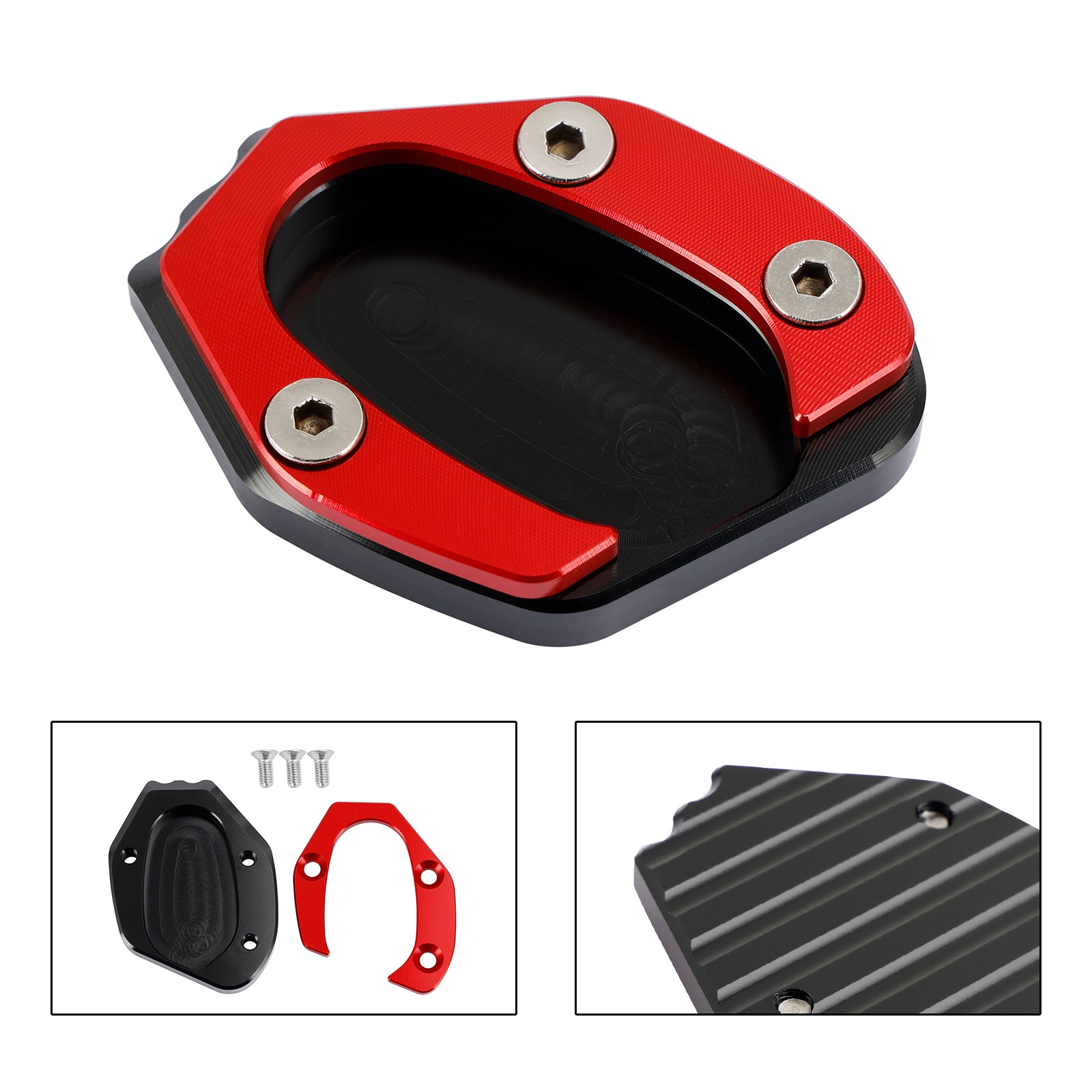 19-21 velocidades Twin 1200 y 16-19 Thruxton 1200/R Kickstand Ampliar placa almohadilla