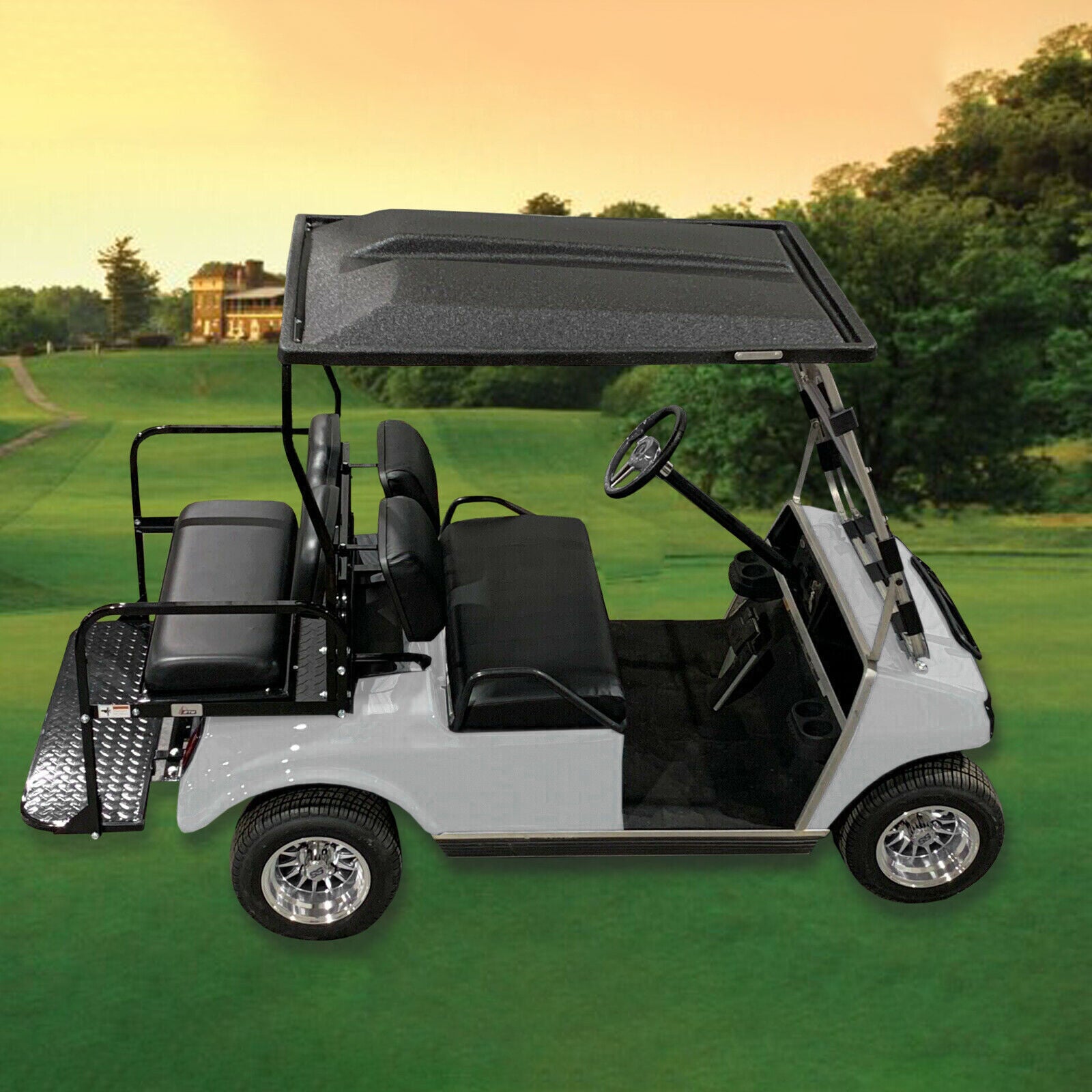 Set Club Car Vordersitzbezüge PU-Leder für PRE-2000 DS Golf Cart 82-00 Khaki