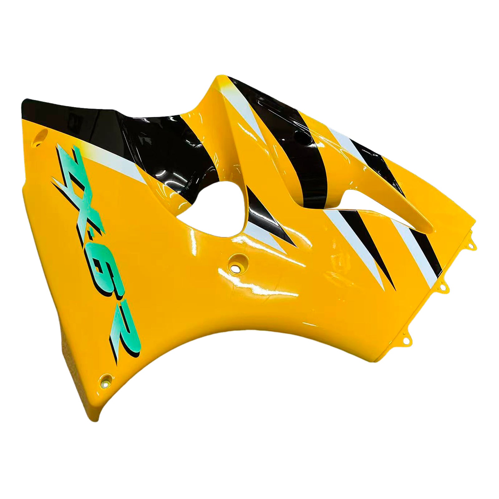Amotopart 2000-2002 Kawasaki ZX6R 636 2005-2008 Kawasaki ZZR600 Yellow Black Fairing Kit