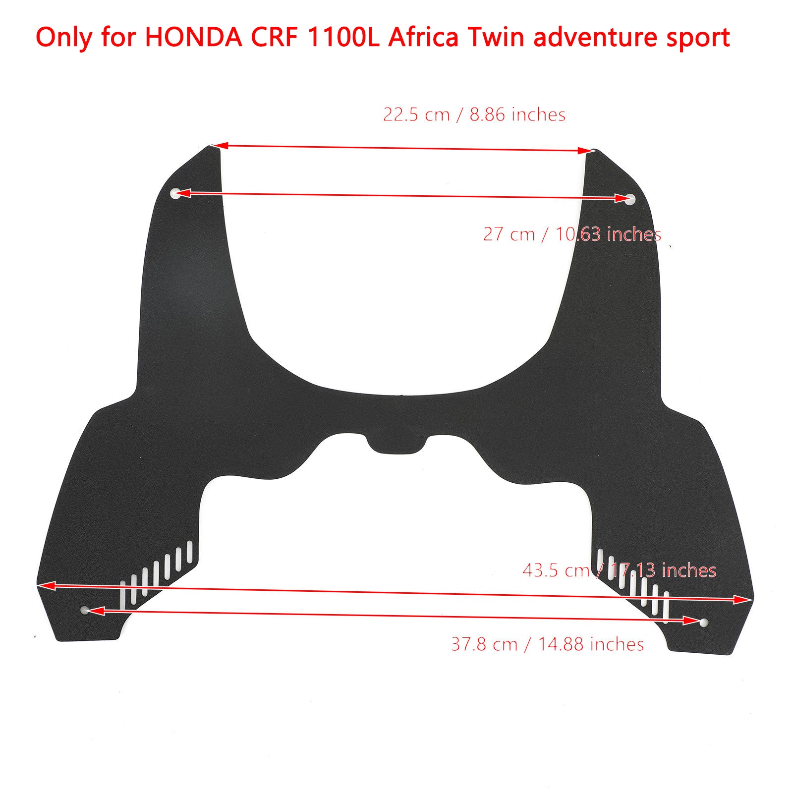 Areyourshop Forkshield Updraft Deflettore adatto per HONDA CRF 1100L Africa Twin adv. sportivo 2020