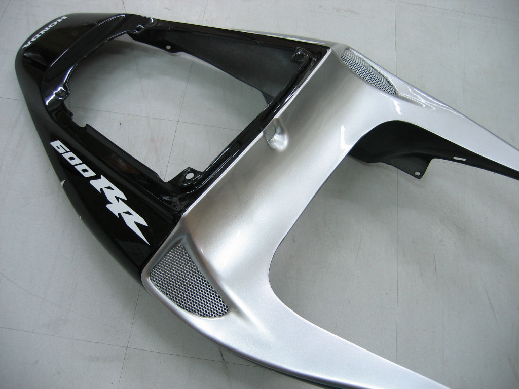 Amotopart 2005-2006 ホンダ CBR600RR ブラック&シルバー アクセント フェアリングキット