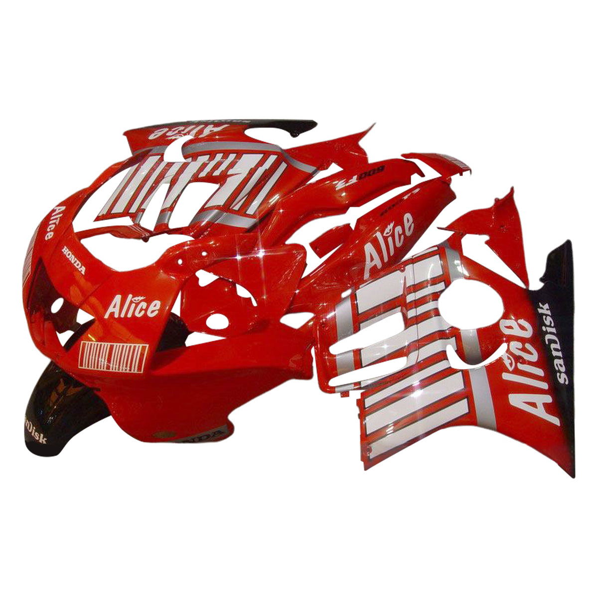 Amotopart 1997-1998 Honda CBR600 F3 Red Fairing Kit