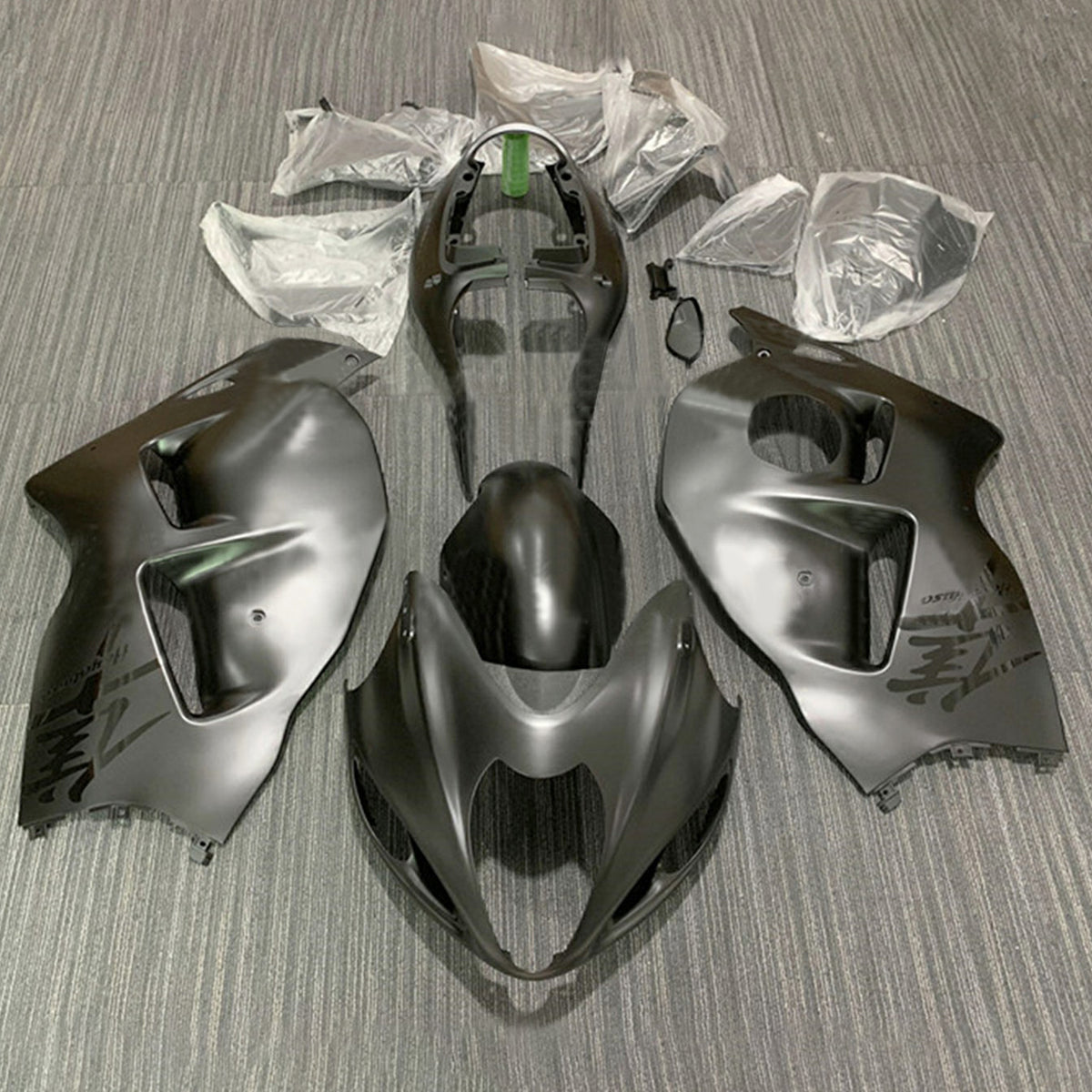 Amotopart 1999-2007 Suzuki Hayabusa GSX1300R Kit de carénage noir mat