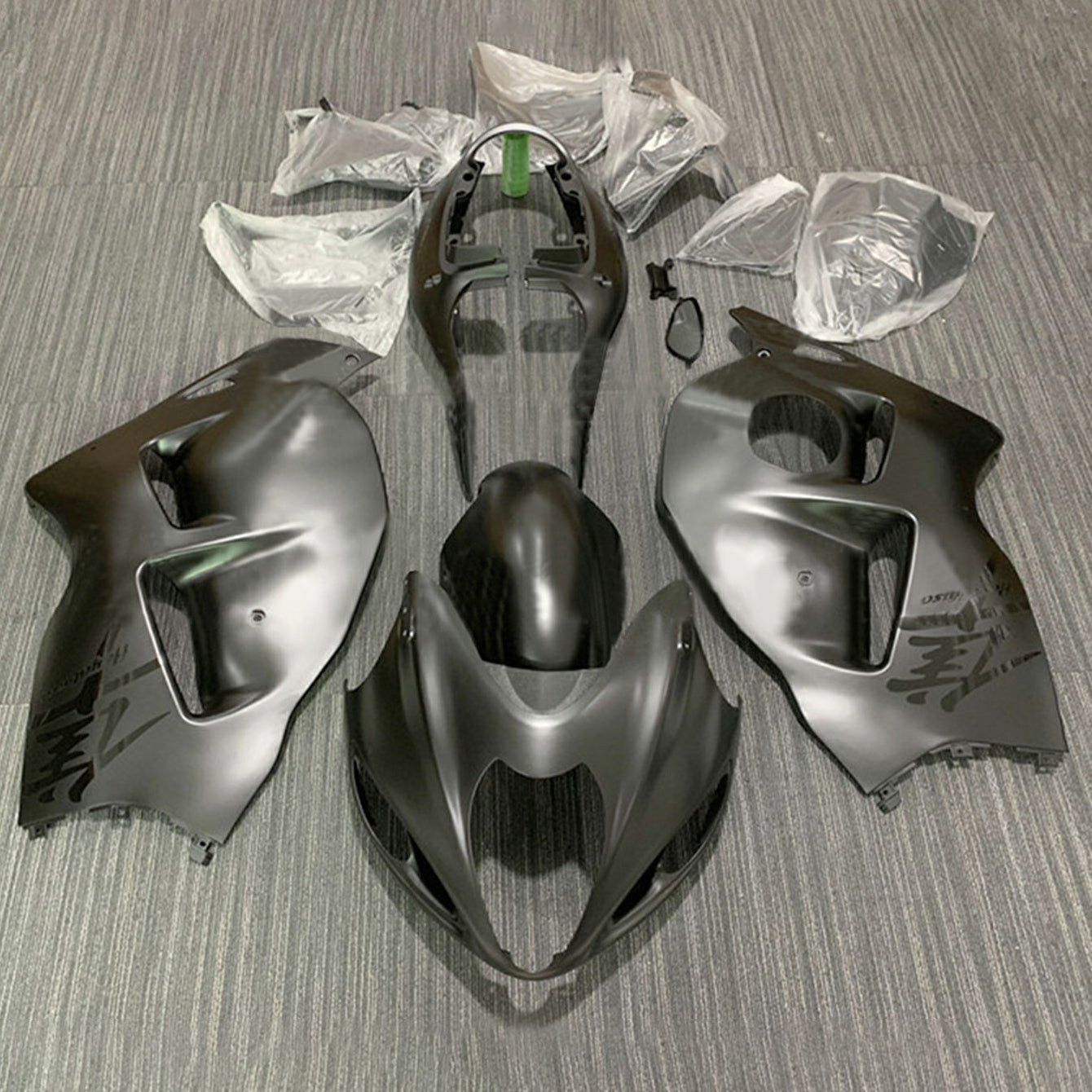 Amotopart 1999–2007 Suzuki Hayabusa GSX1300R Mattschwarzes Verkleidungsset