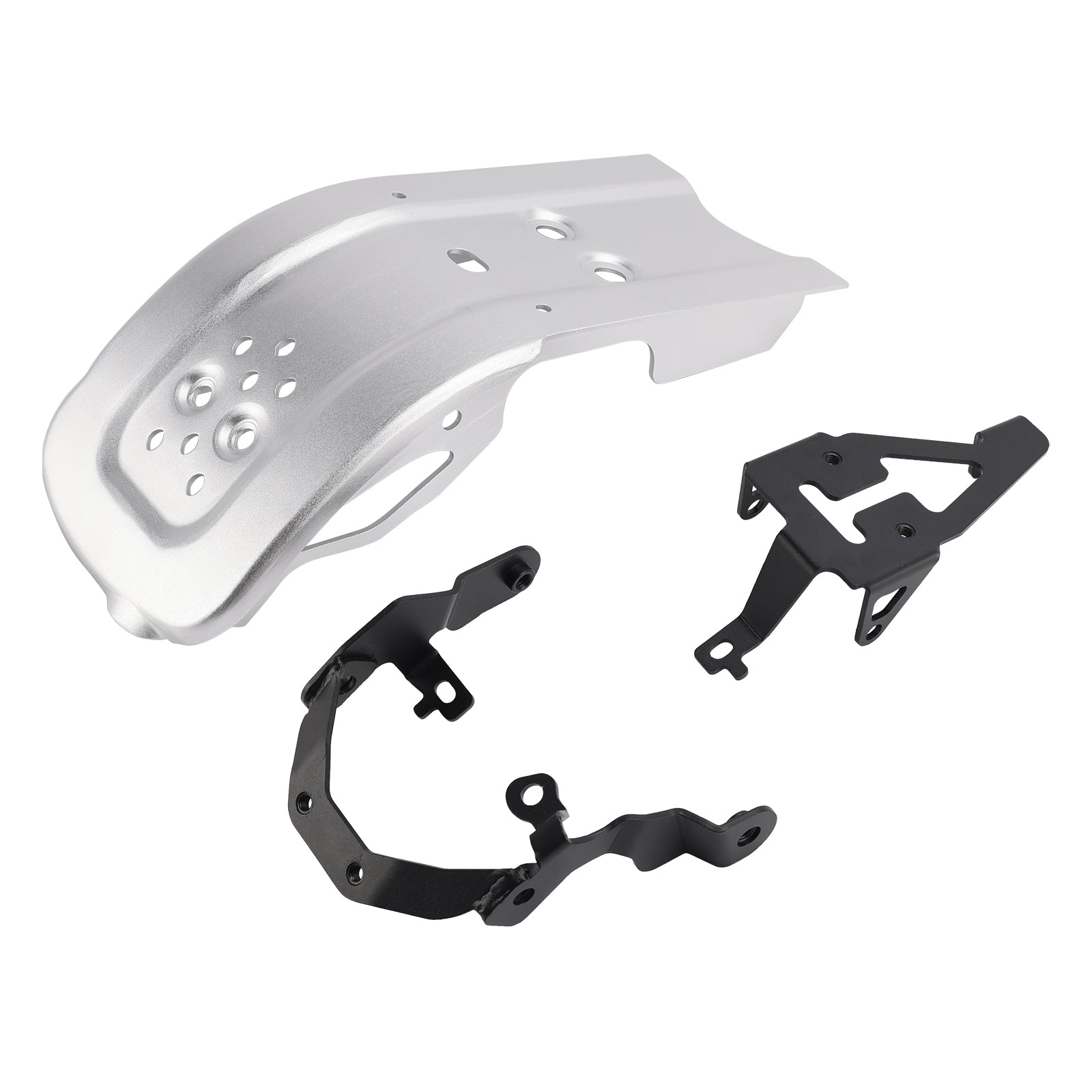 2024-2026 Speed ​​400 Scrambler 400 X Protector de cárter de aluminio Placa protectora plateada