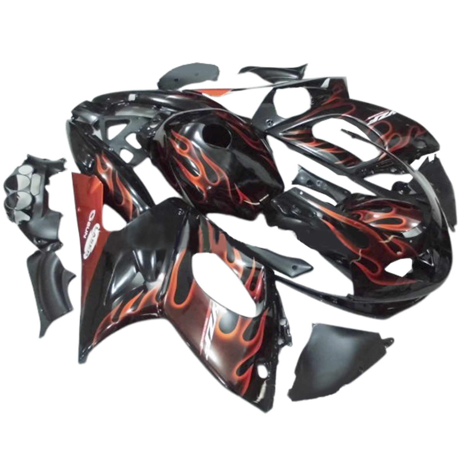 Amotopart 1996-2007 Yamaha YZF 600R Thundercat Glossy Black Fairing Kit