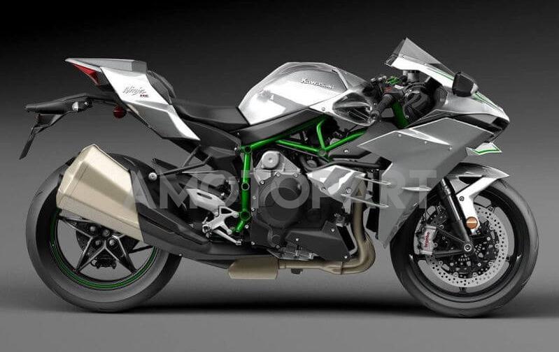 Amotopart 2015-2022 Kawasaki Ninja H2 Sliver Grey Fairing Kit