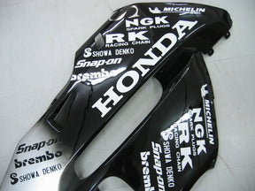 Amotopart 2005–2006 Honda CBR600RR Schwarz-Silber-Akzent-Verkleidungsset