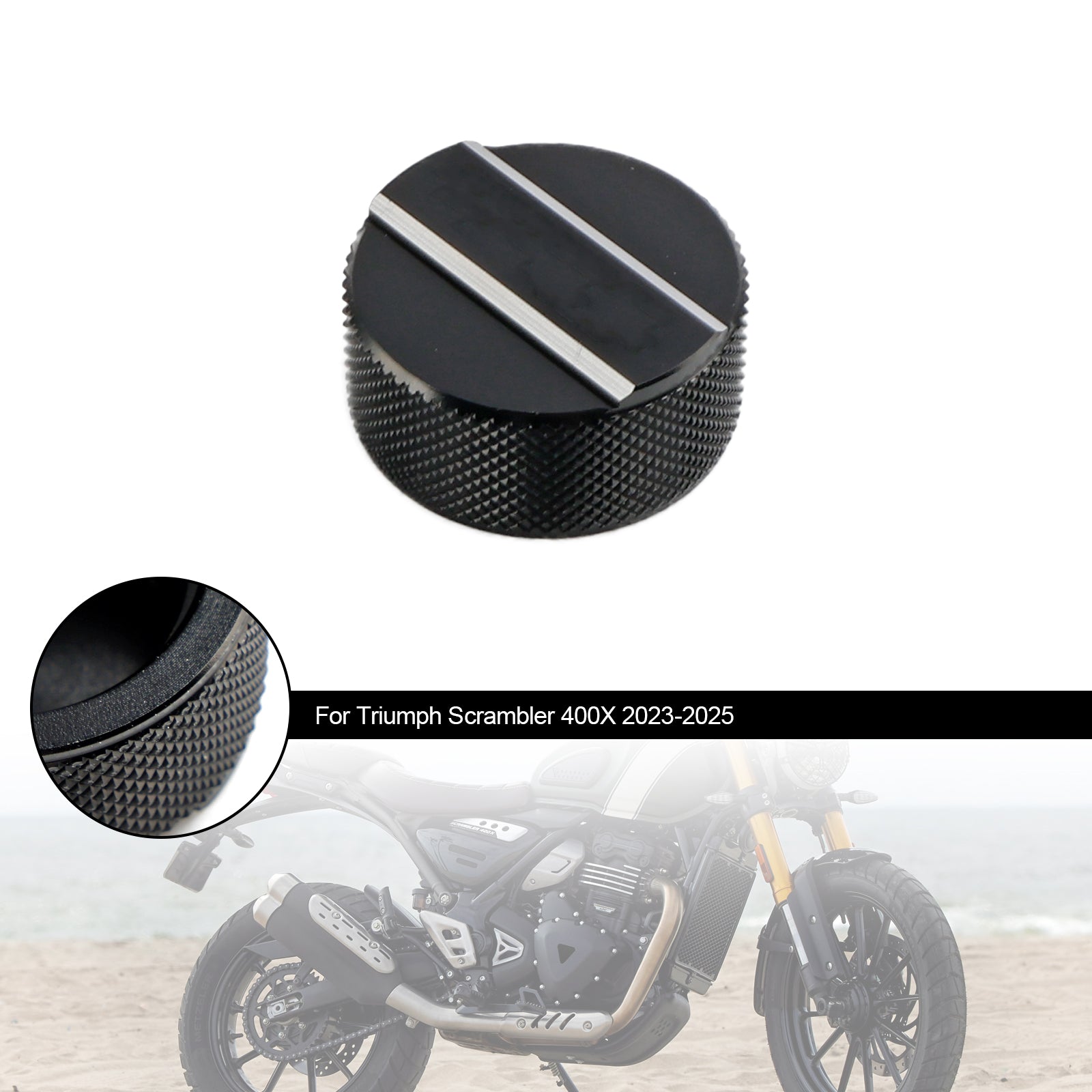 23-25 Scrambler 400X Radiator Cover coolant Cap Lid