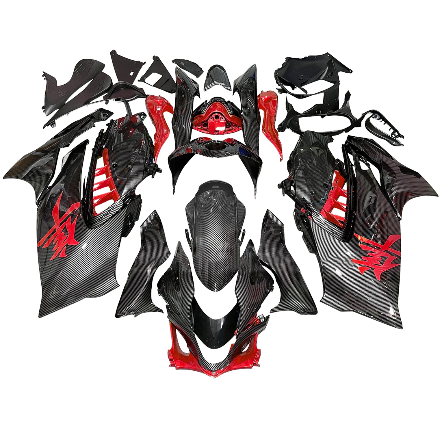 Amotopart 2021-2025 Suzuki Hayabusa GSX1300R Carbonfaser-Musterverkleidungskit