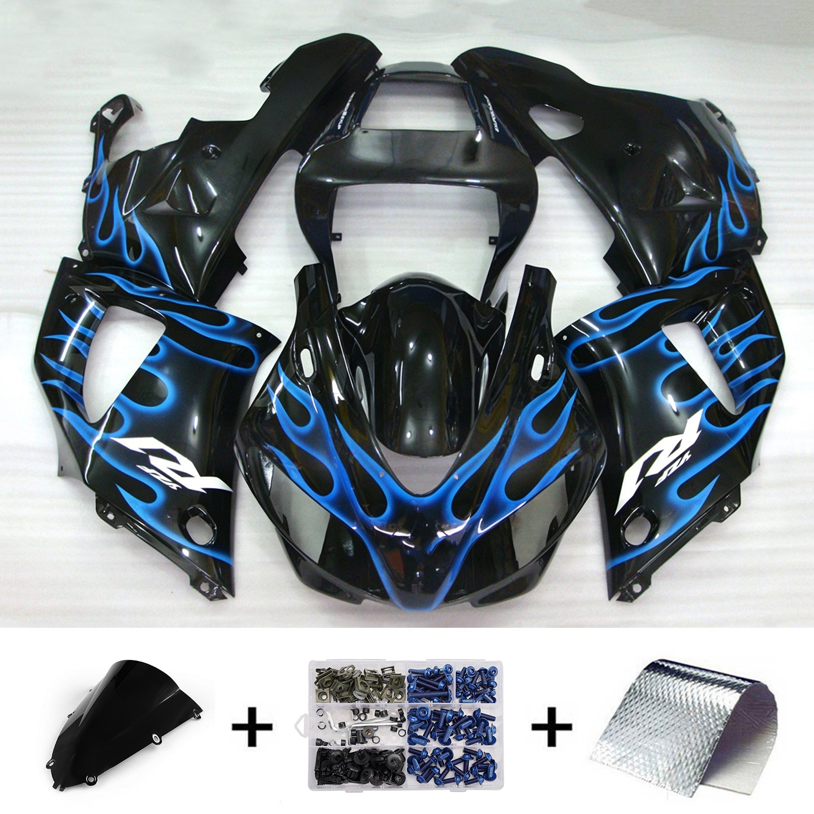 Amotopart 1998-1999 Yamaha YZF-R1 Black Fairing Kit