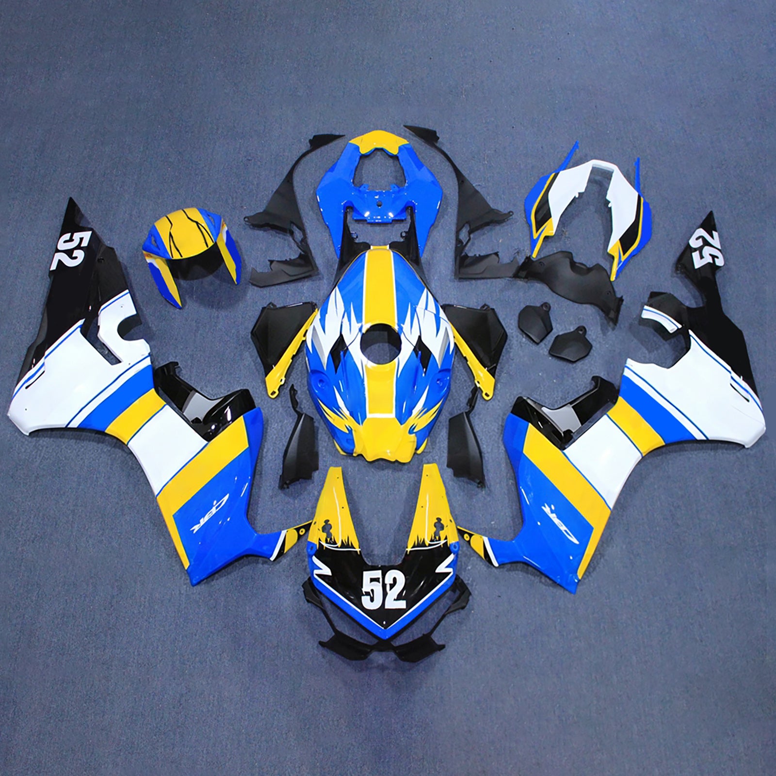 Amotopart 2017-2026 Honda CBR1000RR White/Blue/Yellow Fairing Kit