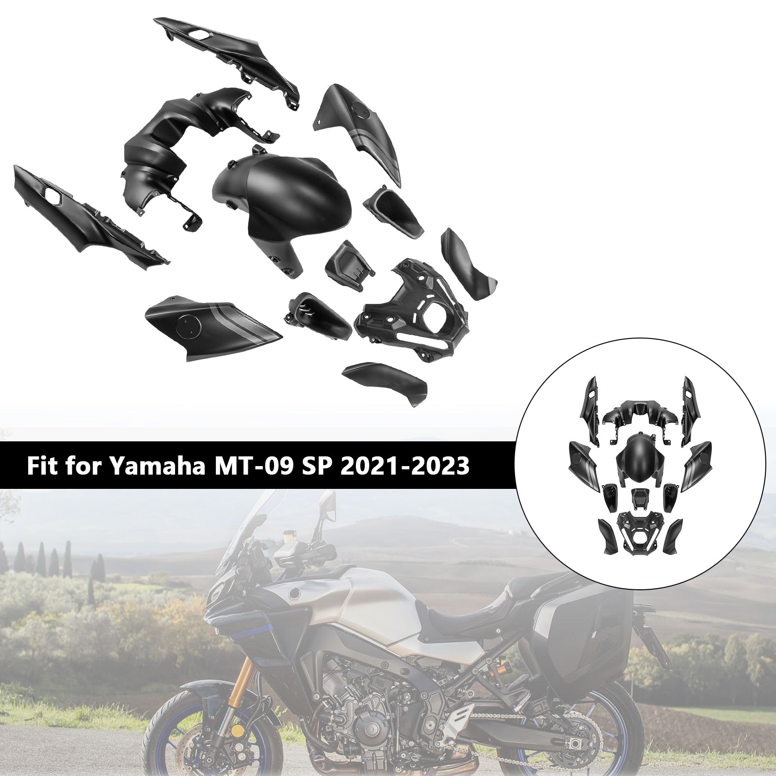 Amotopart 2021-2023 Yamaha MT 09 Verkleidungssatz