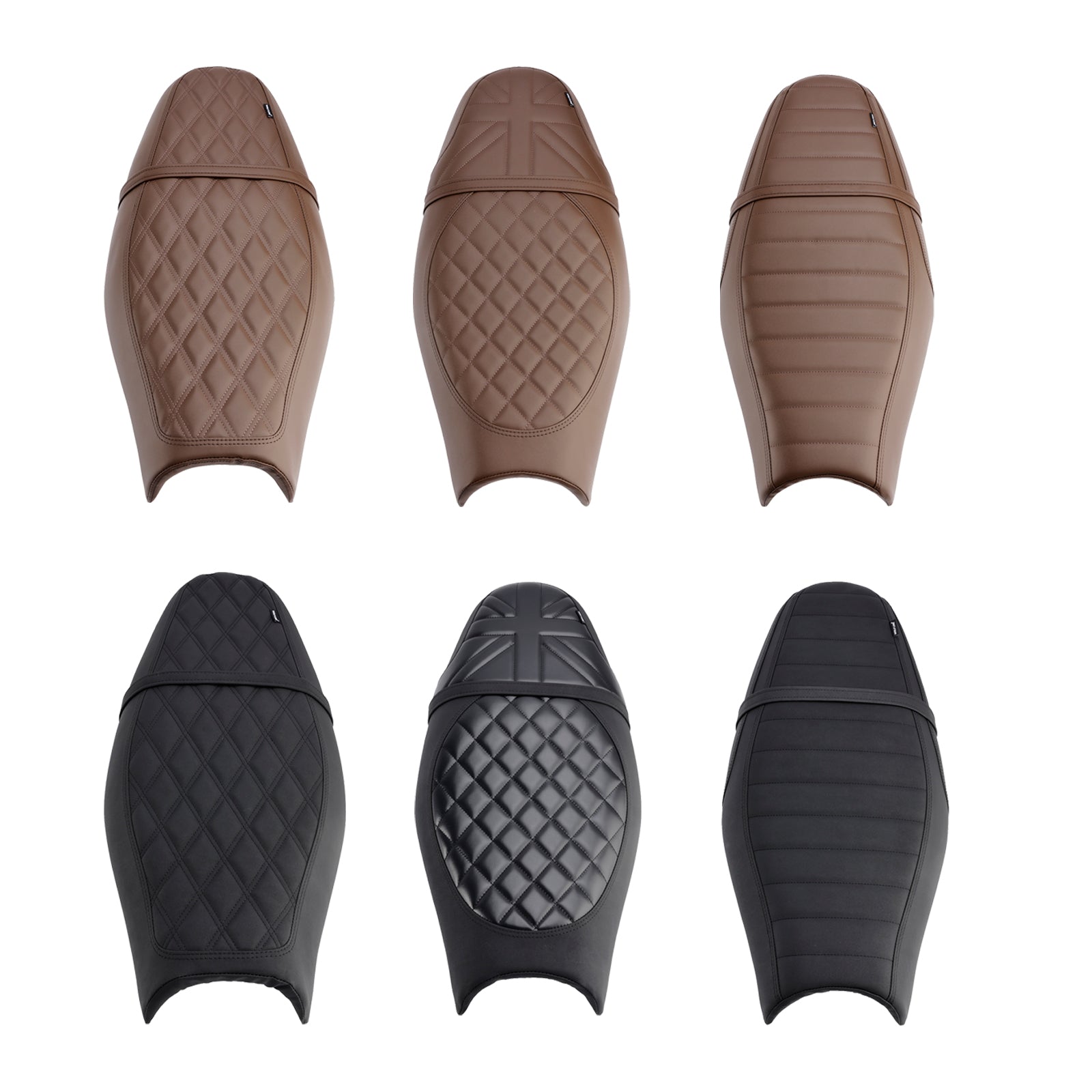 Street Twin Speed ​​Twin 900 Vyměňte přední zadní sedadlo pro spolujezdce Black Brown